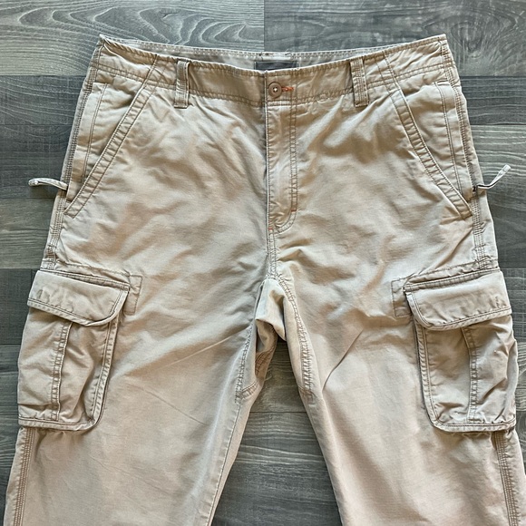 36x26 LL Bean Allagash Cargo Pants Men's Khaki Tan Natural Fit 262570 - Picture 2 of 12